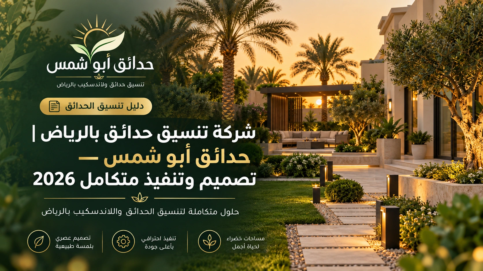 حدائق ابوشمس لتنسيق الحدائق بالرياض والمملكة